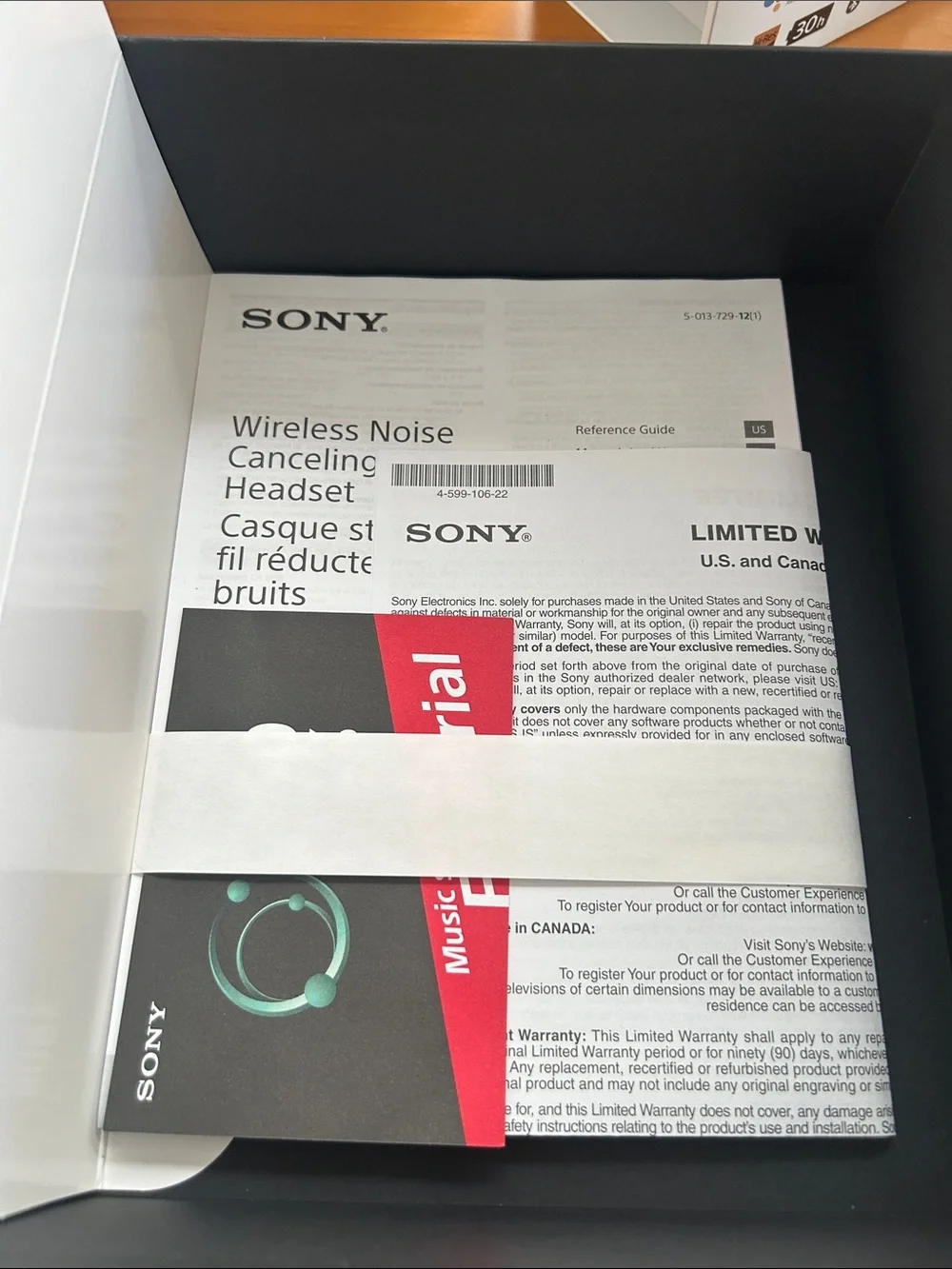 Sony Over-Ear Wireless Headphones in Black with Carrying Case